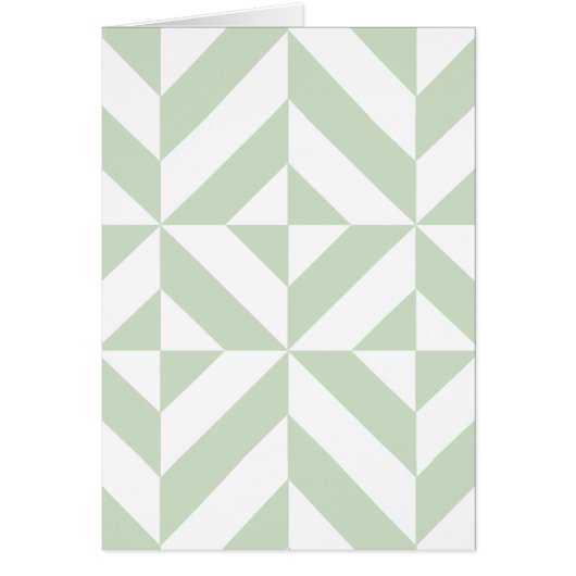 Sage Green Geometric Deco Cube Pattern (Front)