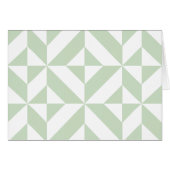 Sage Green Geometric Deco Cube Pattern (Front Horizontal)