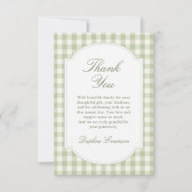 Sage Green Gingham Baby Shower