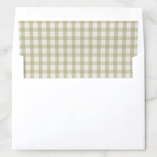 Sage Green Gingham Envelope Liner