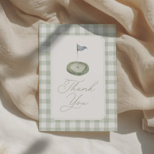 Sage Green Gingham Golf Baby Shower