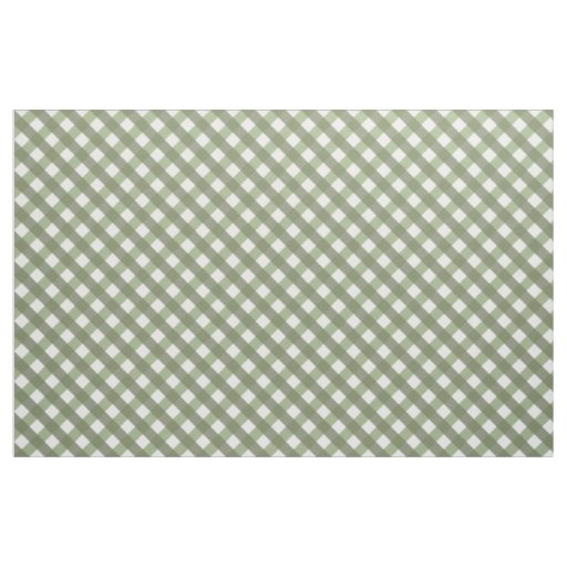 Sage Green Gingham Patterned  Fabric