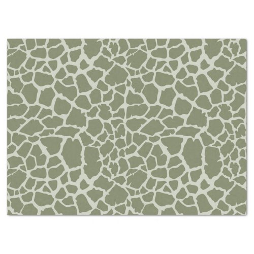 Sage Green Giraffe Print Tissue Paper