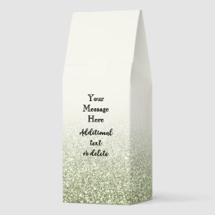Sage Green Glitter Custom Message Ground or Beans Roasted Coffee
