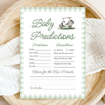 Sage Green Golf Baby Predictions Baby Shower Game Invitation