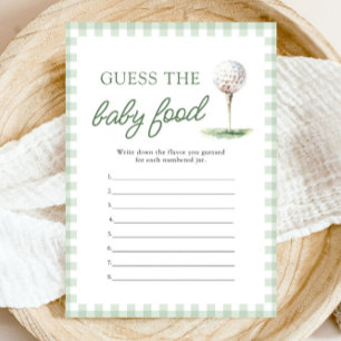 Sage Green Golf Baby Shower Guess The Baby Food Invitation
