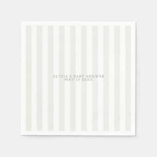 sage green golf cart baby shower napkin