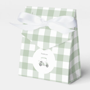 Sage green golf favor boxes