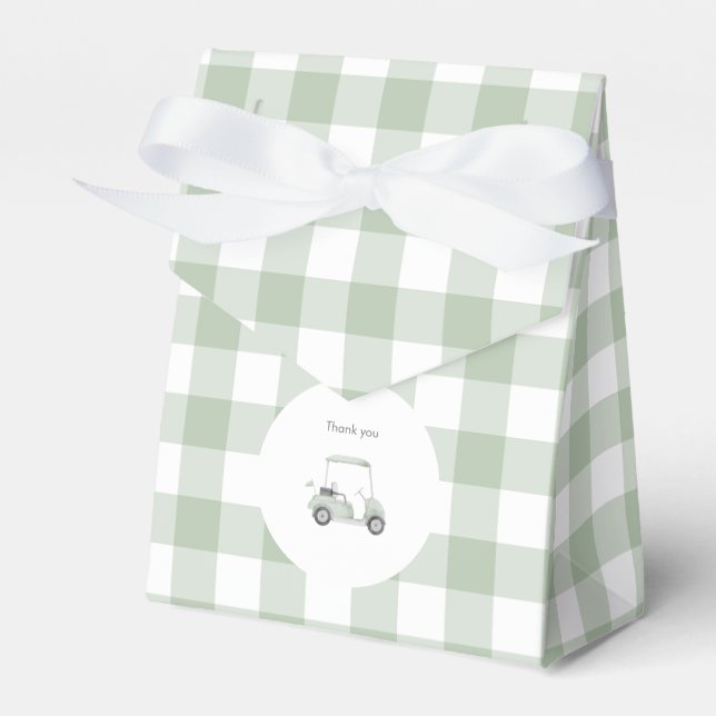 Sage green golf favor boxes (Front Side)