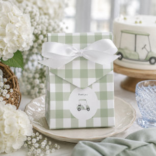 Sage green golf favor boxes