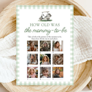 Sage Green Golf How Old Was The Mommy Game Invitation