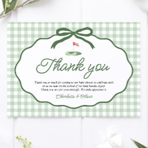 Sage Green Golf New to the Club Thank you card