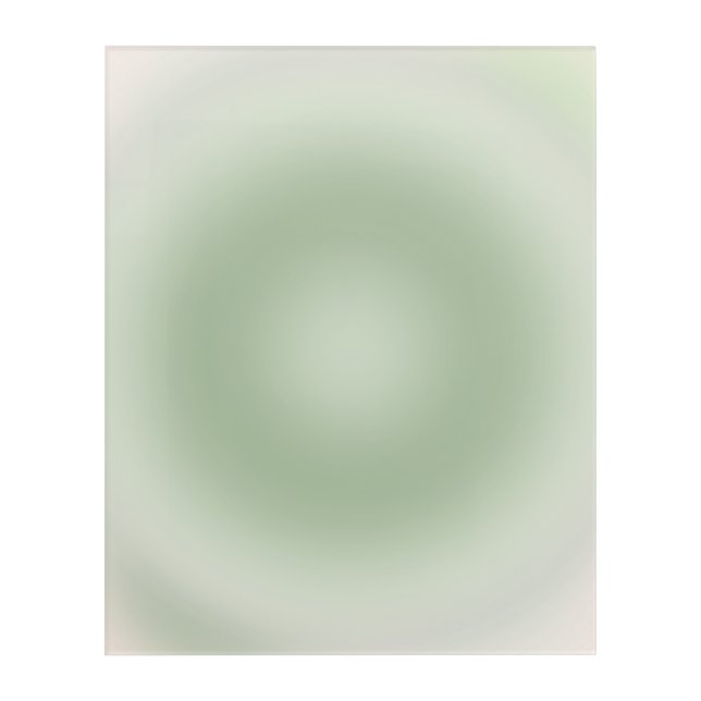 Sage Green Gradient Aura Acrylic Print (Front)