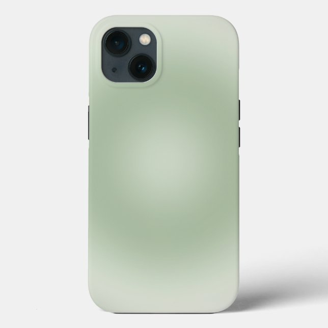 Sage Green Gradient Aura Case-Mate iPhone Case (Back)