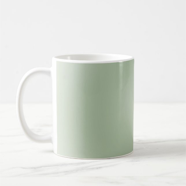 Sage Green Gradient Aura Coffee Mug (Left)