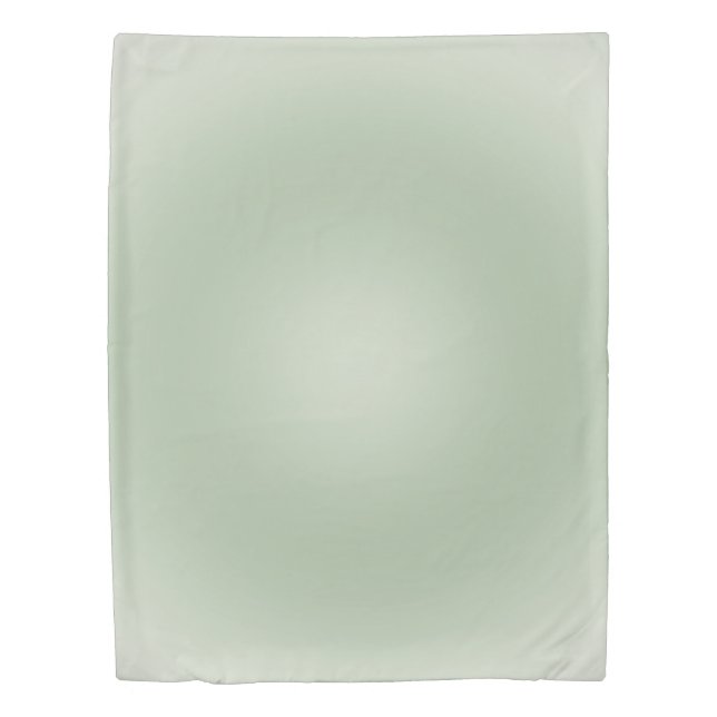 Sage Green Gradient Aura Duvet Cover (Front)