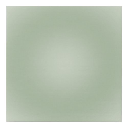 Sage Green Gradient Aura Faux Canvas Print