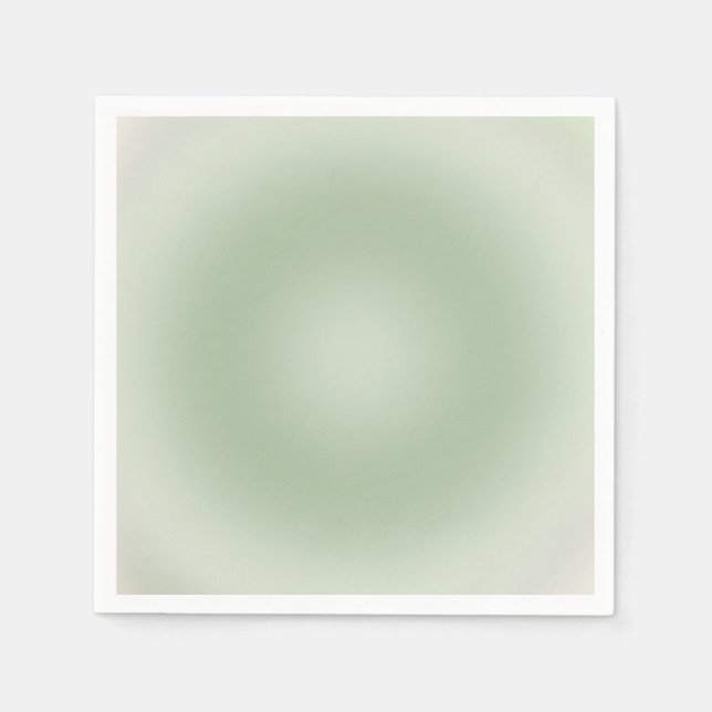 Sage Green Gradient Aura Napkins (Front)