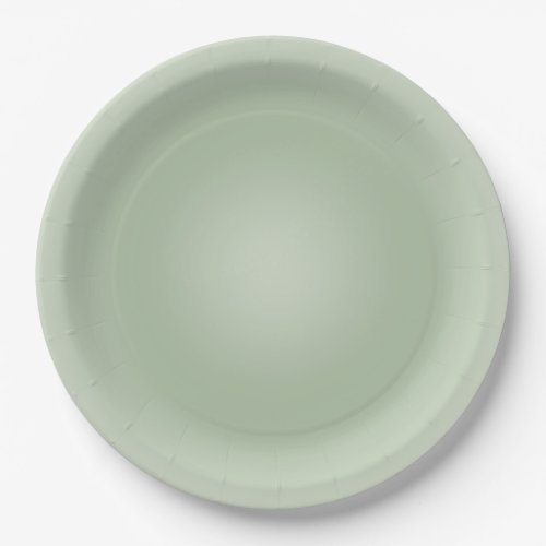 Sage Green Gradient Aura Paper Plates