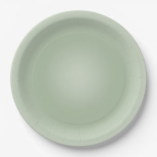 Sage Green Paper Plates 9 Inch Disposable Dinner Plates Green Round Paper  Des