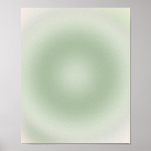 Sage Green Gradient Aura Poster