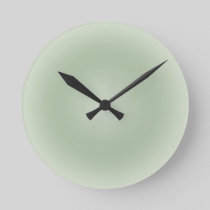 Sage Green Gradient Aura Round Clock