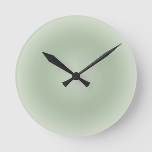 Sage Green Gradient Aura Round Clock