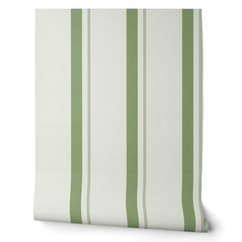 Sage Green Grand French Mattress Ticking Wallpaper Sage Green Grand French Mattress Ticking Wallpaper