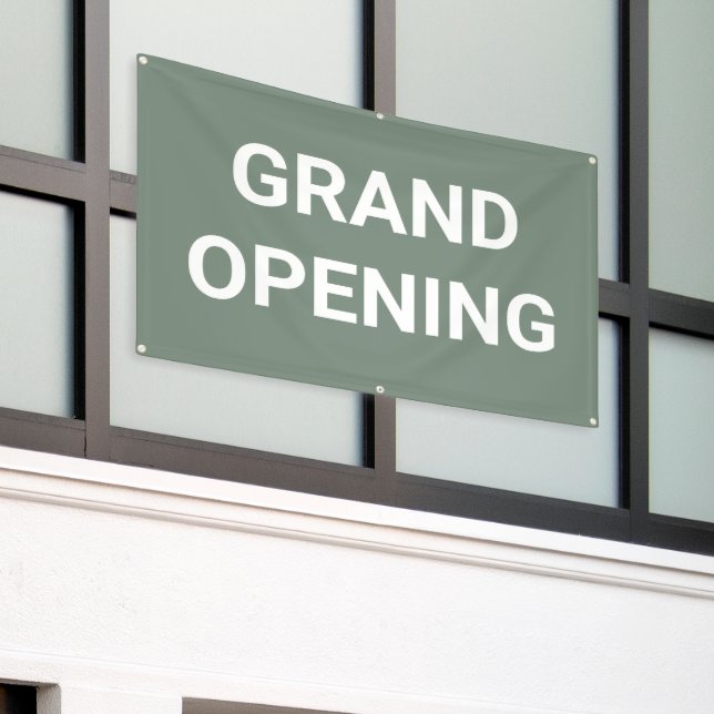 Sage Green Grand Opening Banner (Outside Building)