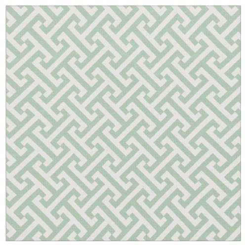 Sage Green Greek Key Pattern Fabric