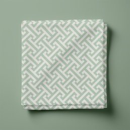 Sage Green Greek Key Pattern Fabric