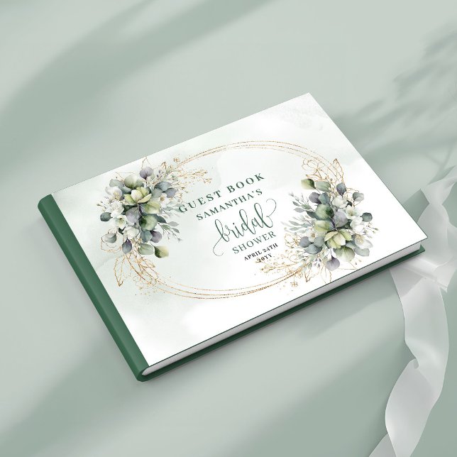Sage Green Greenery Bridal Shower Guest Book (Sage Green Greenery Bridal Shower Guest Book)