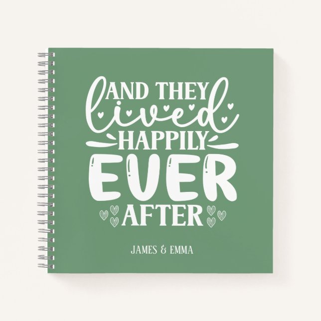 Sage Green Happily Ever After Notebook (Front)