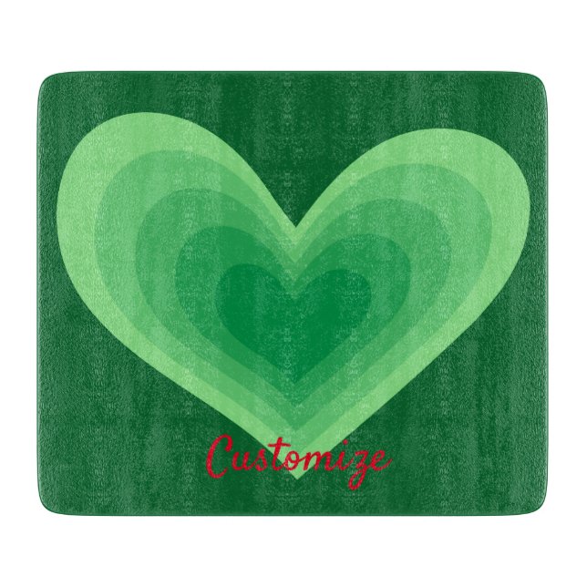 Sage Green Heart Thunder_Cove  Cutting Board (Front)