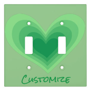 Sage Green Heart Thunder_Cove  Light Switch Cover