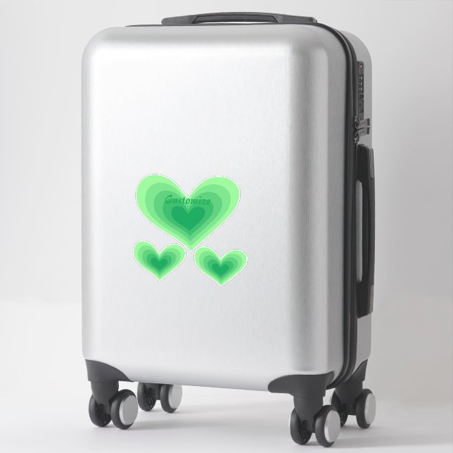 Sage Green Heart Thunder_Cove  Sticker (Suitcase)