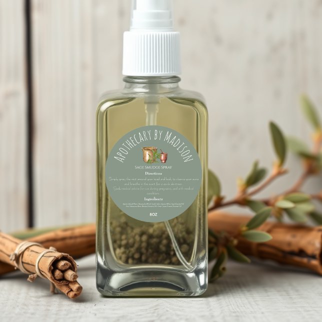 Sage Green | Herbal Product Ingredients Labels (Creator Uploaded)