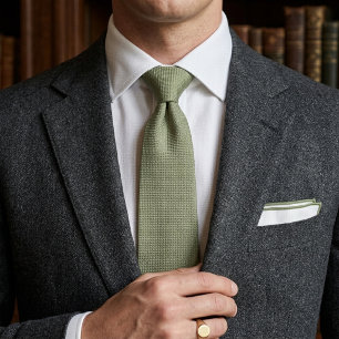 Sage Green Heritage Jacquard Neck Tie