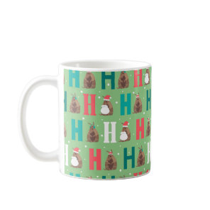 Sage Green Ho Ho Ho Armadillo Coffee Mug