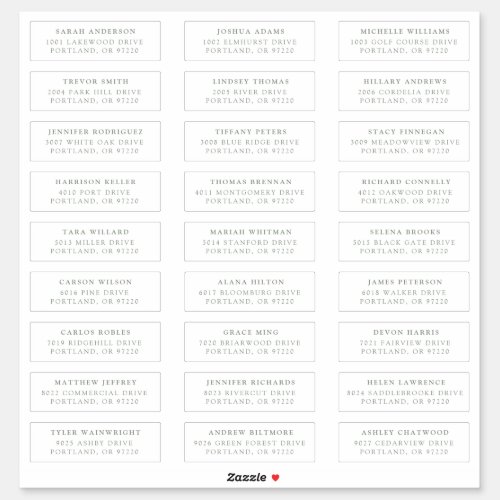 Sage Green Individual Guest Address Labels