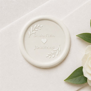 Sage Green Ivory Eucalyptus Wedding Wax Seal Sticker