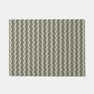 Sage Green Jagged Stripes Doormat