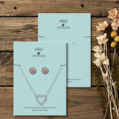 Sage Green Jewelry Display Business Card