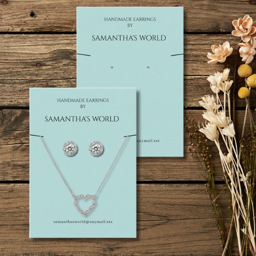 Sage Green Jewelry Display  Business Card