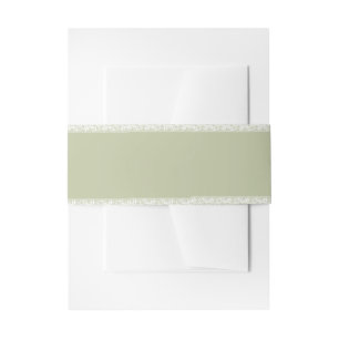 Sage Green Lace Classic Elegant Wedding Belly Band