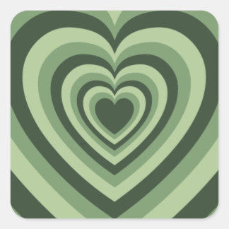 Sage Green Latte Love Coffee Heart Case-Mate iPhon Square Sticker
