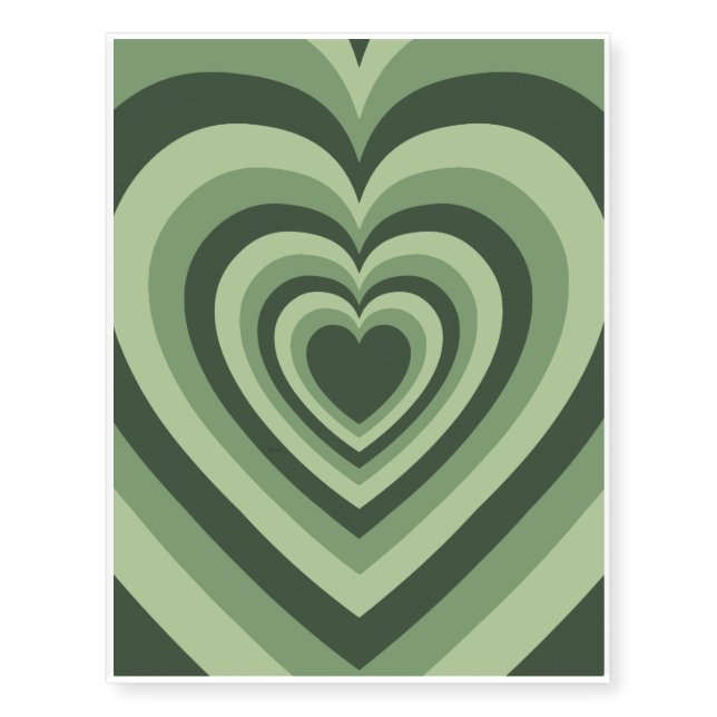 Sage Green Latte Love Coffee Heart Case-Mate iPhon Temporary Tattoos (Front)