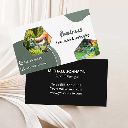 Sage Green Lawncare  Landscaping Service Business Card