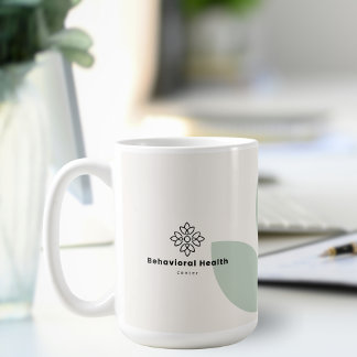 Sage Green Leaf Cream Counselor Behavioral Health Coffee Mug