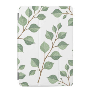 Sage Green Leafy Branches Botanical Watercolor  iPad Mini Cover